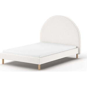 Bílá čalouněná jednolůžková postel s roštem 140x200 cm MOON – Vipack obraz