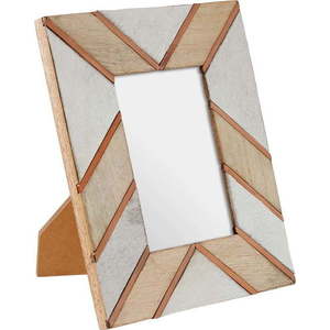Bílo-béžový dřevěný rámeček 19x24 cm Bowerbird – Premier Housewares obraz