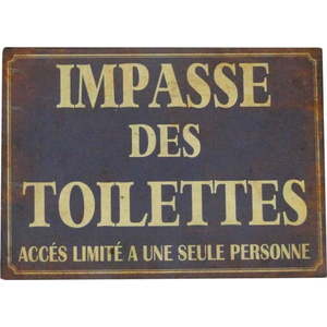 Cedule 21x15 cm Impasse Des Toilettes – Antic Line obraz