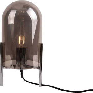 Šedá skleněná stolní lampa Leitmotiv Glass Bell obraz