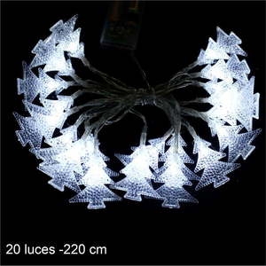 Bílý světelný LED řetěz Unimasa Pino, 20 světýlek obraz