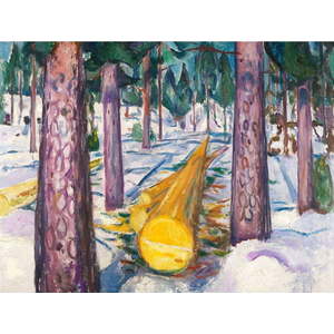 Reprodukce obrazu Edvard Munch - The Yellow Log, 60 x 45 cm obraz