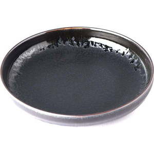 Černý keramický talíř se zvednutým okrajem MIJ Matt, ø 22 cm obraz