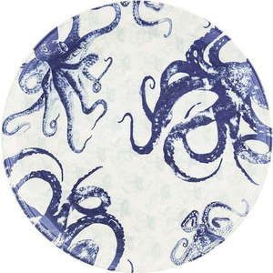 Modro-bílá keramický servírovací talíř Villa Altachiara Positano, ø 37 cm obraz