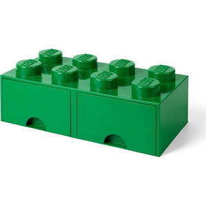 Zelený úložný box se 2 šuplíky LEGO® obraz