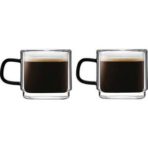 Skleněné hrnky na espresso v sadě 2 ks 80 ml Carbon – Vialli Design obraz
