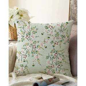 Zelený povlak na polštář s příměsí bavlny Minimalist Cushion Covers Bloom, 55 x 55 cm obraz