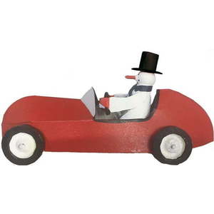 Vánoční figurka Snowman in Sportscar - G-Bork obraz