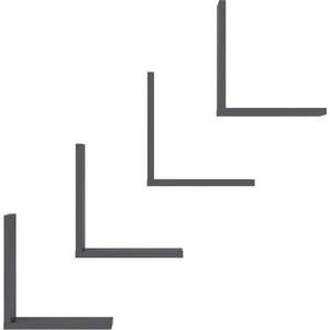 Tmavě šedé police v sadě 4 ks Wesson – Kalune Design obraz
