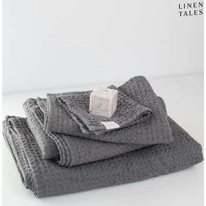 Tmavě šedý ručník 50x70 cm Honeycomb – Linen Tales obraz