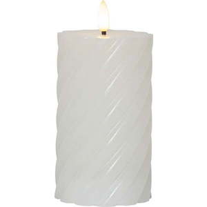 Bílá vosková LED svíčka Star Trading Flamme Swirl, výška 15 cm obraz