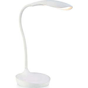 Bílá stolní lampička s USB portem Markslöjd Swan obraz