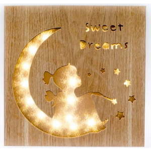 Dřevěná svítící dekorace Dakls Sweet Dreams obraz