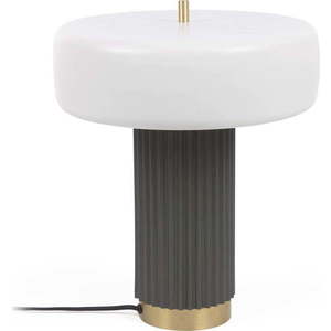 Bílo-zelená stolní lampa s kovovým stínidlem (výška 37, 5 cm) Serenella – Kave Home obraz