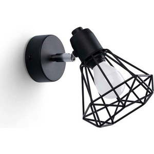 Černé nástěnné svítidlo ø 10 cm Varpu – Nice Lamps obraz