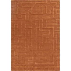 Vlněný koberec v cihlové barvě 160x230 cm Maze – Asiatic Carpets obraz