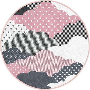 Růžovo-šedý dětský koberec ø 80 cm Comfort – Mila Home obraz