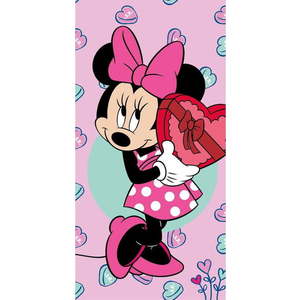 Růžová froté dětská osuška 70x140 cm Minnie – Jerry Fabrics obraz