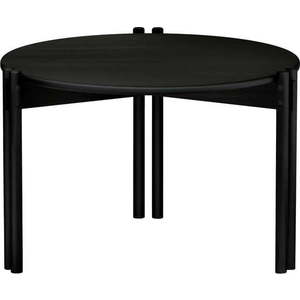 Černý kulatý konferenční stolek z borovicového dřeva ø 60 cm Sticks – Karup Design obraz