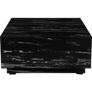 Černý konferenční stolek v dekoru mramoru 100x100 cm Vito - Støraa obraz