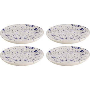 Bílo-modré dezertní talíře z kameniny v sadě 4 ks ø 18 cm Carnival – Ladelle obraz