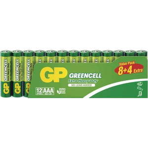 Zinkové baterie AAA 12 ks GREENCELL – EMOS obraz