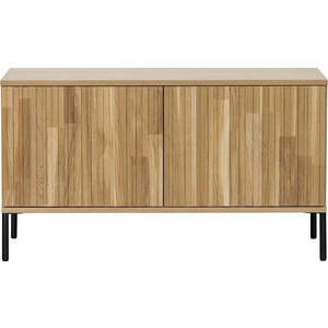 TV stolek z dubového dřeva v přírodní barvě 100x56 cm Gravure – WOOOD obraz