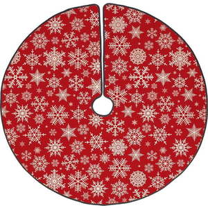 Bavlněný koberec pod vánoční stromeček Butter Kings Freezy Snowflakes, ø 130 cm obraz