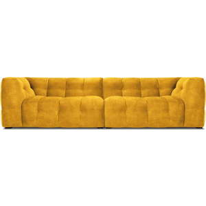 Žlutá sametová pohovka Windsor & Co Sofas Vesta, 280 cm obraz