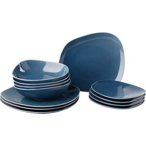 12dílná sada světle modrých porcelánových talířů Villeroy & Boch Like Organic obraz