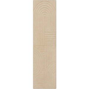 Béžový vlněný koberec běhoun 60x230 cm Zen Garden – Flair Rugs obraz