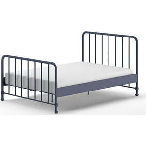 Modrá kovová jednolůžková postel s roštem 140x200 cm BRONXX – Vipack obraz