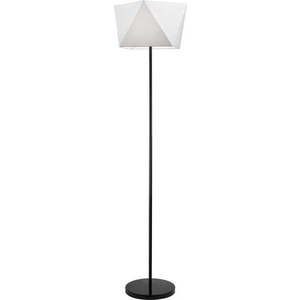 Bílá stojací lampa s textilním stínidlem, výška 170 cm Carla – LAMKUR obraz