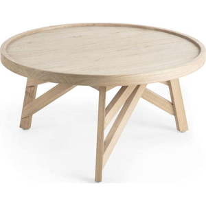 Konferenční stolek ze dřeva mindi Kave Home Thais, ø 80 cm obraz
