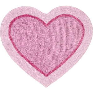 Růžový dětský koberec ve tvaru srdce Catherine Lansfield Heart, 50 x 80 cm obraz