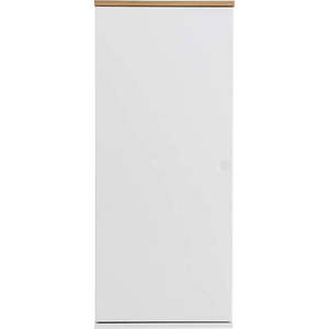 Bílá jednodveřová komoda se 3 poličkami Tenzo Dot, výška 95 cm obraz