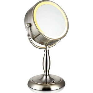 Stolní zrcadlo s osvětlením ve stříbrné barvě Markslöjd Face, ø 16, 2 cm obraz