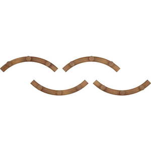Nástěnné věšáky v sadě 4 ks z jasanového dřeva v přírodní barvě Slinka – Umbra obraz