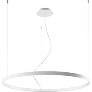 Bílé závěsné svítidlo Nice Lamps Ganica, ø 100 cm obraz