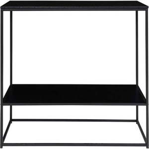 Černý konzolový stolek s černou deskou 80x36 cm Vita – House Nordic obraz
