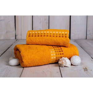 Oranžový bavlněný ručník 100x50 cm Darwin - My House obraz
