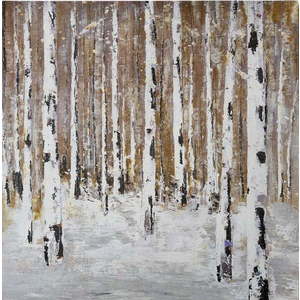 Ručně malovaný obraz 70x70 cm Birch Wood – Wallity obraz