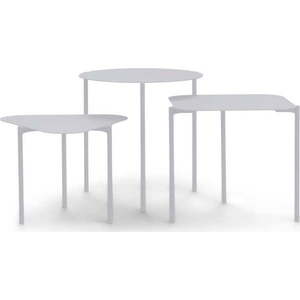 Kovové kulaté odkládací stolky v sadě 3 ks 46.5x46.5 cm Do-Re-Mi – Spinder Design obraz