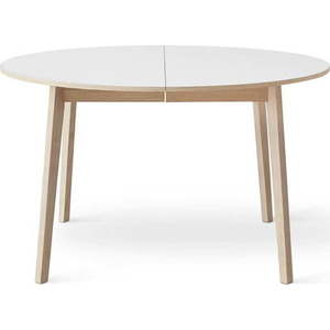 Rozkládací jídelní stůl s bílou deskou Hammel Single Ø130 obraz