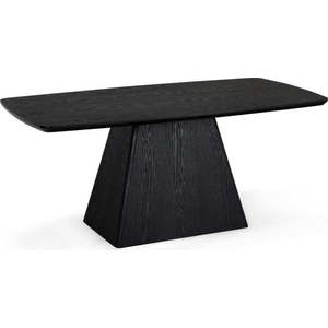 Černý jídelní stůl s deskou v dubovém dekoru 90x180 cm Star – Furnhouse obraz