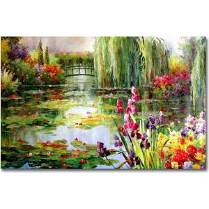 Nástěnný obraz na plátně Impressionist Garden, 70 x 45 cm obraz