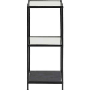 Černý skleněný regál 35x83 cm Seaford - Actona obraz