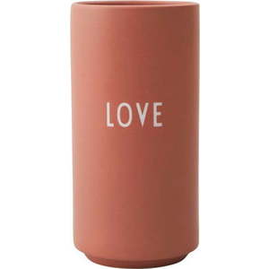 Růžová porcelánová váza Design Letters Love, výška 11 cm obraz