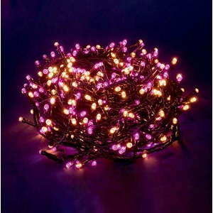 Růžovo-béžový světelný LED řetěz Casa Selección, 500 světýlek obraz