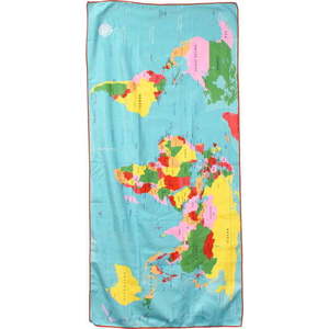 Světle modrý ručník 150x70 cm World Map – Rex London obraz